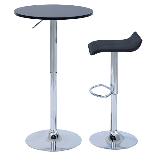 Barový stôl s nastaviteľnou výškou, čierna, priemer 60 cm, BRANY 3 NEW Barový stôl s nastaviteľnou výškou, čierna, priemer 60 cm, BRANY 3 NEW