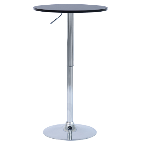Barový stôl s nastaviteľnou výškou, čierna, priemer 60 cm, BRANY 3 NEW Barový stôl s nastaviteľnou výškou, čierna, priemer 60 cm, BRANY 3 NEW