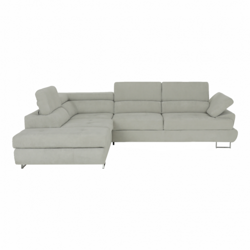 Sedacia súprava, svetlosivá, látka, ľavá, BUTON P