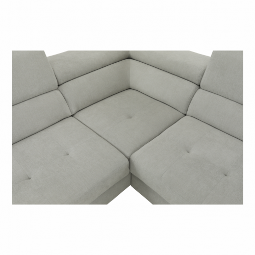 Sedacia súprava, svetlosivá, látka, ľavá, BUTON P