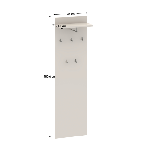 Vešiakový panel, kašmír, RIOMA NEW TYP 19 Vešiakový panel, kašmír, RIOMA NEW TYP 19