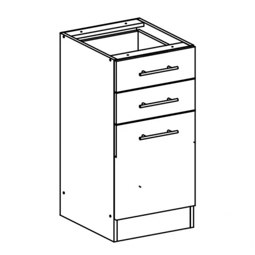 Dolná skrinka, dub sonoma/biela, FABIANA S - 40SZ2