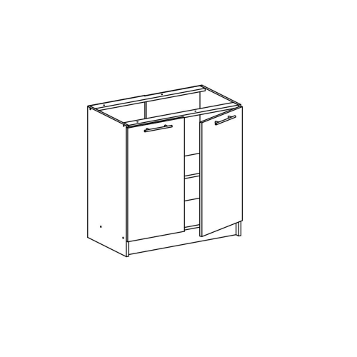 Spodná dvojdverová skrinka, biela,  FABIANA S80