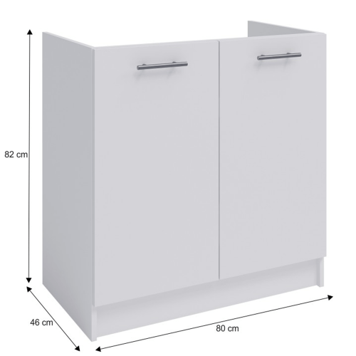 Dolná skrinka, biela, FABIANA S - 80ZL
