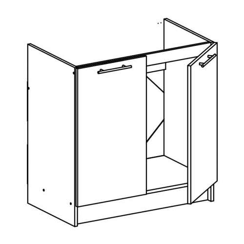 Dolná skrinka, biela, FABIANA S - 80ZL