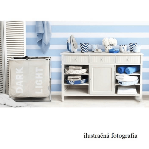 Látkový kôš na bielizeň, sivobéžová, LAUNDRY TYP 3