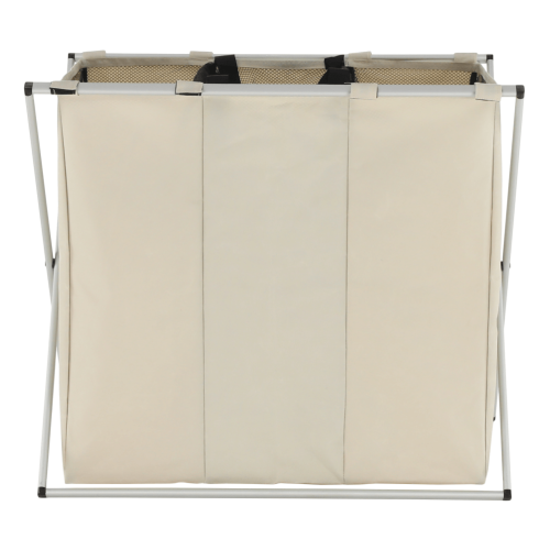 Látkový kôš na bielizeň, sivobéžová, LAUNDRY TYP 3