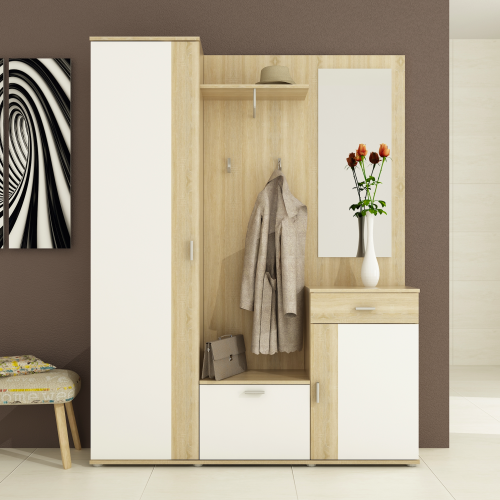 Predsieň, dub sonoma/biela,  AMALIA