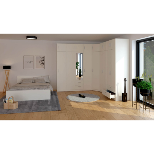 Nadstavec na skriňu, biela, INVITA TYP 9