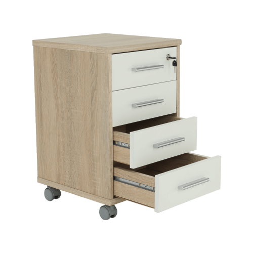 Kontajner so zámkom, dub sonoma/biela, JOHAN 2 NEW 12