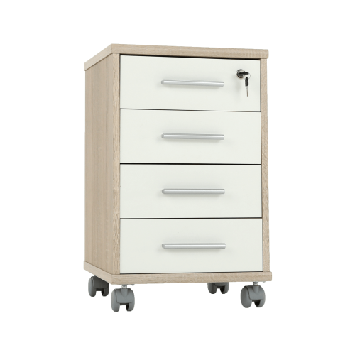 Kontajner so zámkom, dub sonoma/biela, JOHAN 2 NEW 12