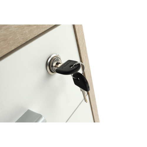 Kontajner so zámkom, dub sonoma/biela, JOHAN 2 NEW 12