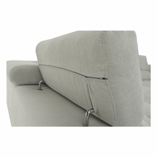 Sedacia súprava s úložným priestorom, svetlosivá, látka, ľavá, BUTON R