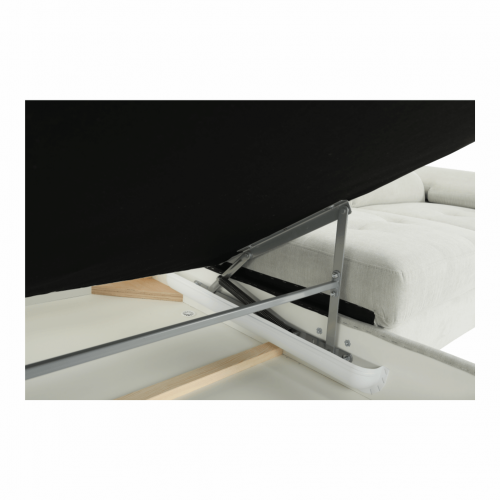 Sedacia súprava s úložným priestorom, svetlosivá, látka, ľavá, BUTON R