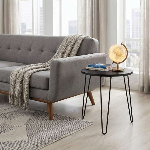 Príručný stolík, čierny dub/čierna, RONIN