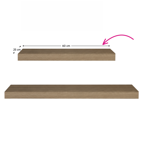Polica, dub trufel, 60x25, GANA FY 11044-3 60 Polica, dub trufel, 60x25, GANA FY 11044-3 60