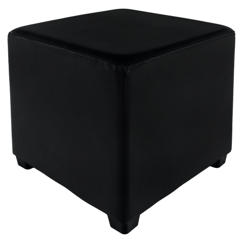 Taburet, čierna textilná koža, NIKI NEW