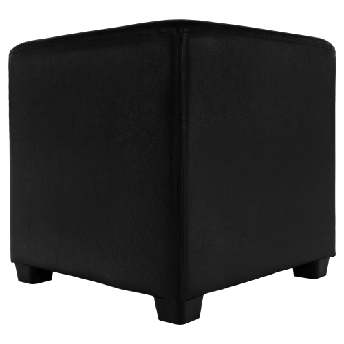 Taburet, čierna textilná koža, NIKI NEW