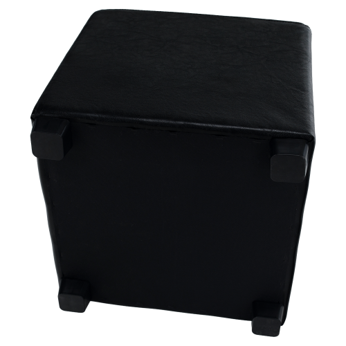 Taburet, čierna textilná koža, NIKI NEW