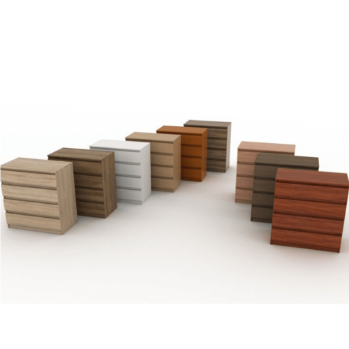 2 dverová komoda so 4 šuplíkmi, biela, HANY NEW  010