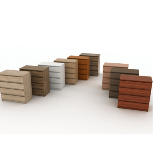 3 šuplíková komoda, dub sonoma,  HANY NEW 003