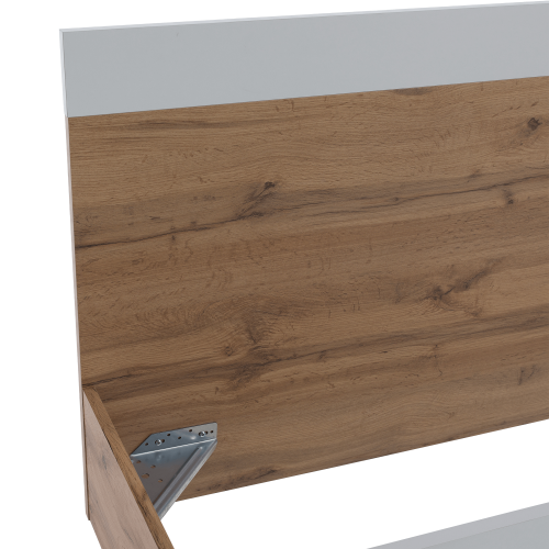 Manželská posteľ, 180x200, dub wotan/biela, GABRIELA