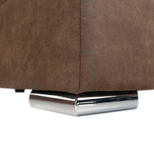 Sedacia súprava, látka hnedá/svetlofialová, ľavá, LANZA