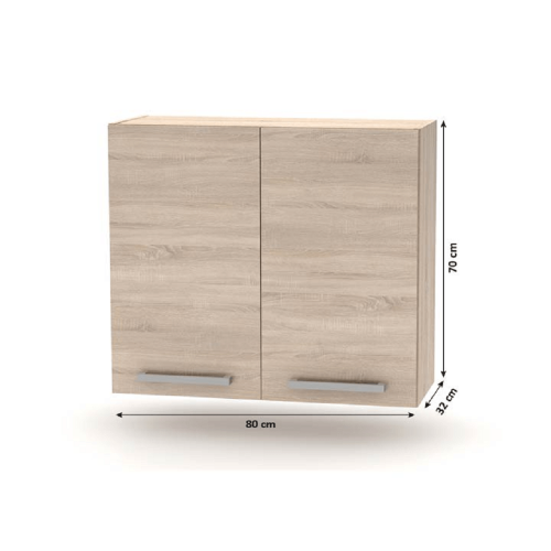 Horná skrinka 2DV, dub sonoma, NOVA PLUS NOPL-014-OH