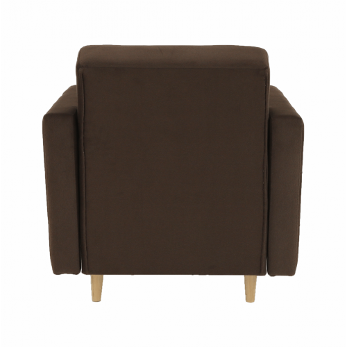 Celočalúnené kreslo, čokoládová látka, AMEDIA