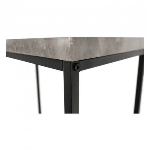 Príručný stolík, čierna/betón, TENDER