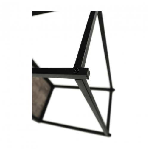 Príručný stolík, čierna/betón, TENDER