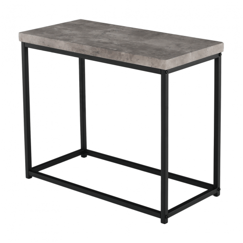 Príručný stolík, čierna/betón, TENDER