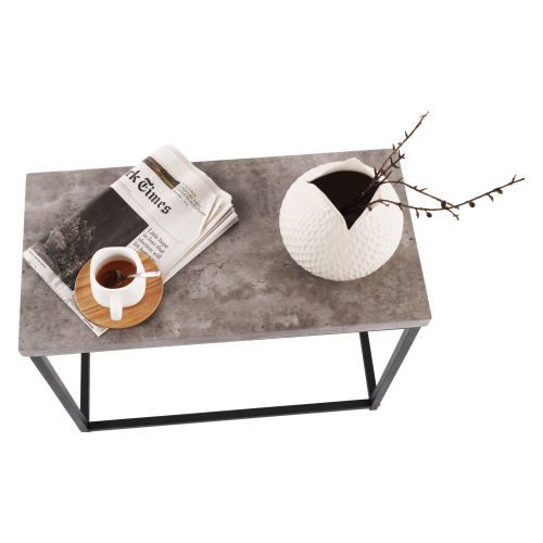 Príručný stolík, čierna/betón, TENDER