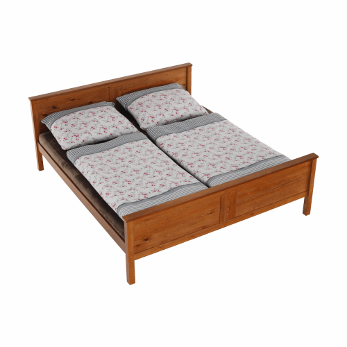 Posteľ, borovicové drevo v odtieni dub, 180x200, PROVO NEW