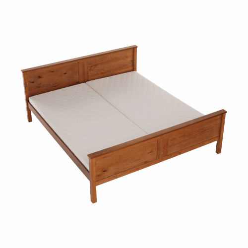 Posteľ, borovicové drevo v odtieni dub, 180x200, PROVO NEW