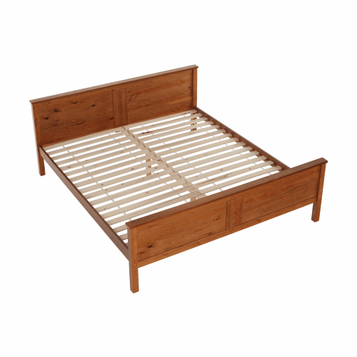 Posteľ, borovicové drevo v odtieni dub, 180x200, PROVO NEW