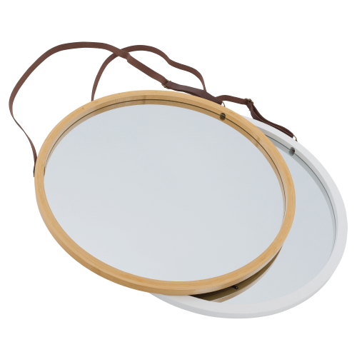 Zrkadlo, bambus biela, LEMI 1