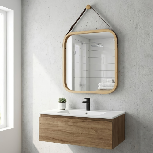 Zrkadlo, prírodný bambus, LEMI 2