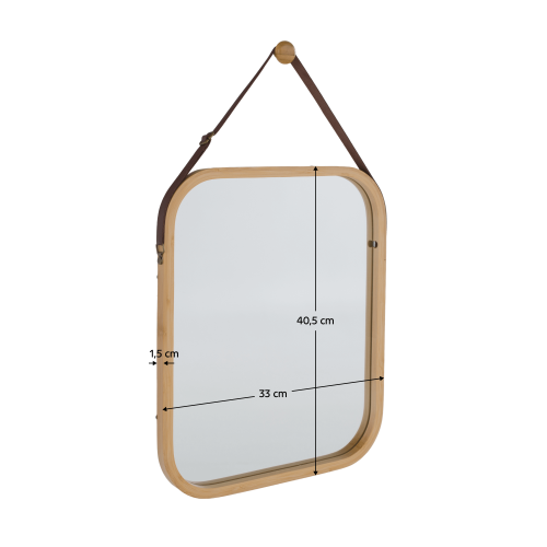 Zrkadlo, prírodný bambus, LEMI 2
