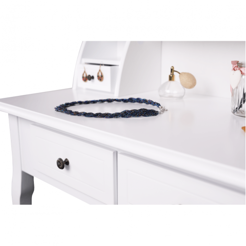 Toalený stolík/toaletka, biela, RODES NEW