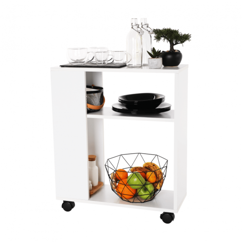 Príručný stolík, biela, ZOELA NEW