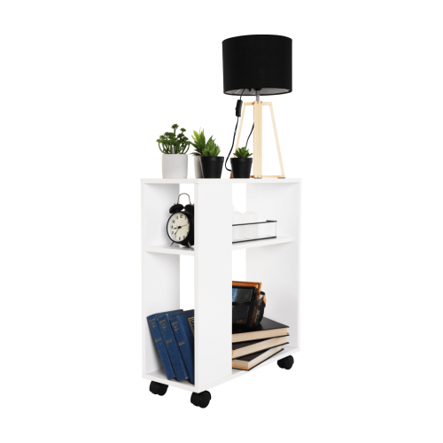 Príručný stolík, biela, ZOELA NEW