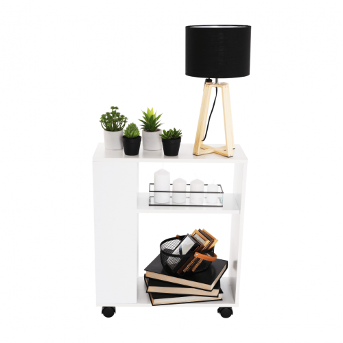 Príručný stolík, biela, ZOELA NEW