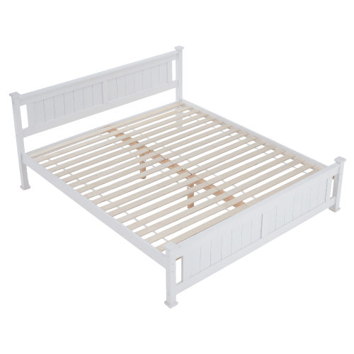 Posteľ s roštom, borovicové drevo/biela, 180x200, LUCAS NEW