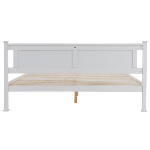 Posteľ s roštom, borovicové drevo/biela, 180x200, LUCAS NEW