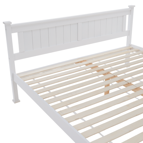 Posteľ s roštom, borovicové drevo/biela, 180x200, LUCAS NEW