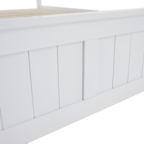 Posteľ s roštom, borovicové drevo/biela, 180x200, LUCAS NEW