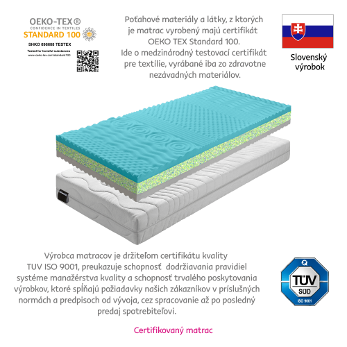 Matrac, penový, 180x200, BE KATARÍNA 10 NEW