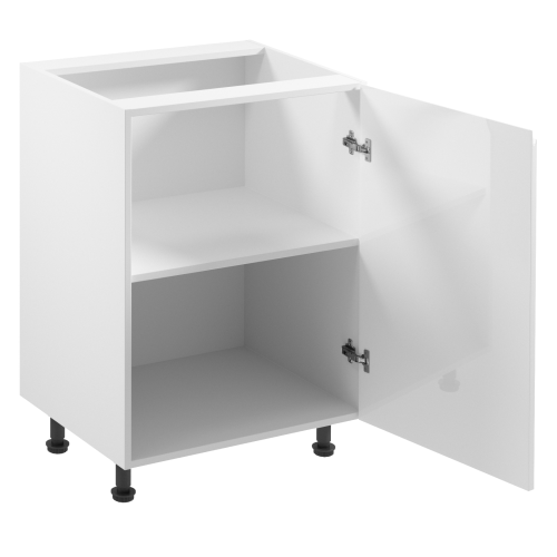 Spodná skrinka, biela/biela extra vysoký lesk, pravá, AURORA D601F Spodná skrinka, biela/biela extra vysoký lesk, pravá, AURORA D601F