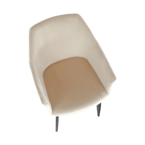 Kreslo, látka béžová/čierne nohy, ODOVEL